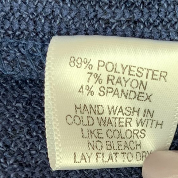 Gibson Nordstrom Ribbed Knit Henley Sweater Pullover Top Navy Blue Size 1X NEW - Picture 5 of 5